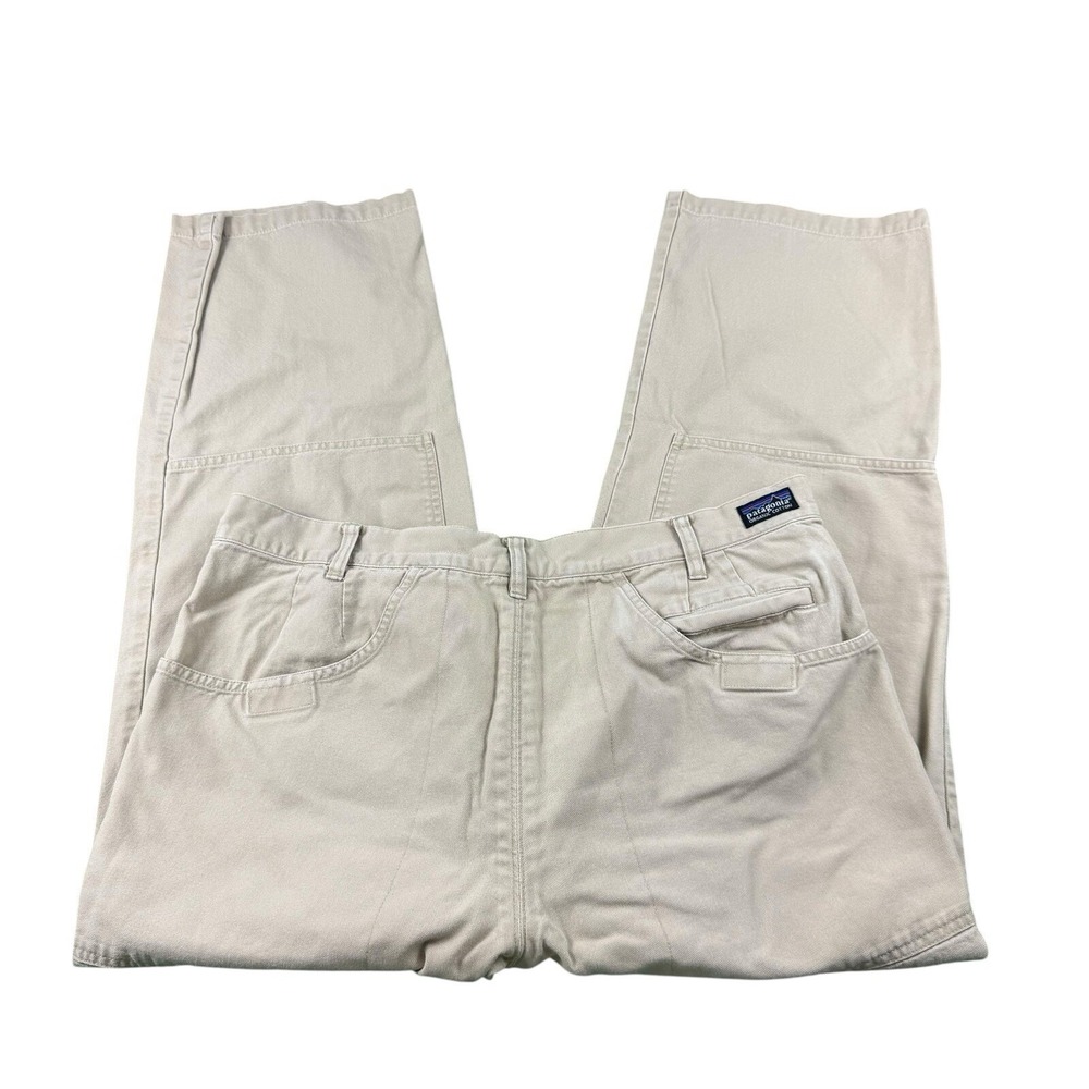 Patagonia Canvas Vtg Double Knee Stand Up Workwear Outdoor Pant 38x29 Brown